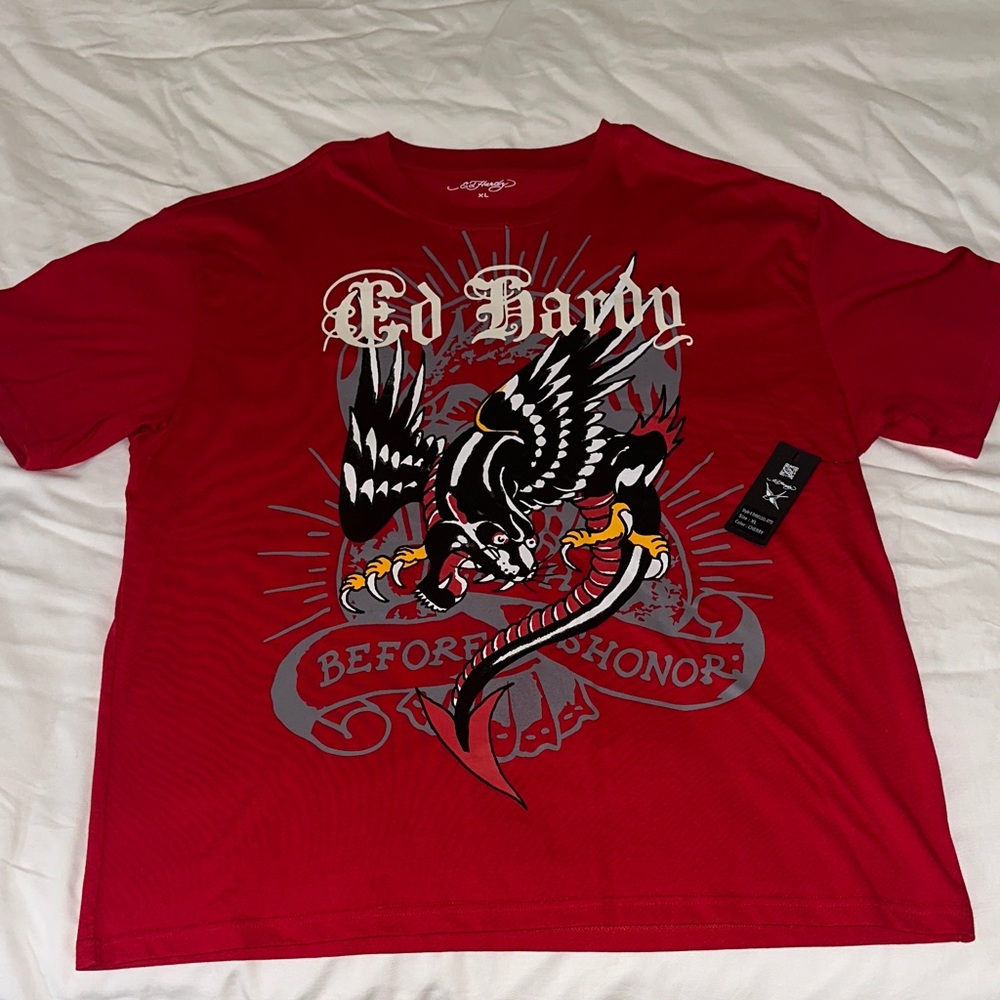 Ed Hardy Red Eagle Graphic Tee